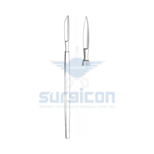 Cataract-Knive-J-50-630 Bisturiu oftalmologic cu vârf ascuțit J-50-630