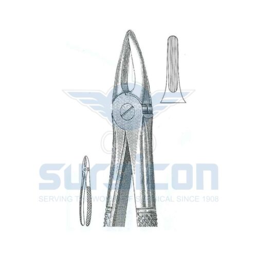 Cleste stomatologic SD-0220-29 Incisivii și rădăcinile superioare, de ambele părți. Pentru copii