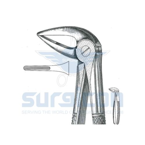 English-Pattern-Extraction-Forcep-SD-0230-33M.jpg Cleste stomatologic SD-0230-33M Pentru rădăcini inferioare, model zvelt de ambele părți Cu cioc lung pentru rădăcini inferioare foarte adânci de fiecare parte.