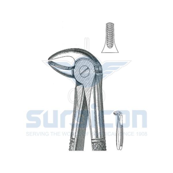 English-Pattern-Extraction-Forcep-SD-0406-13.jpg Cleste stomatologic SD-0406-13 Premolari inferiori, de fiecare parte