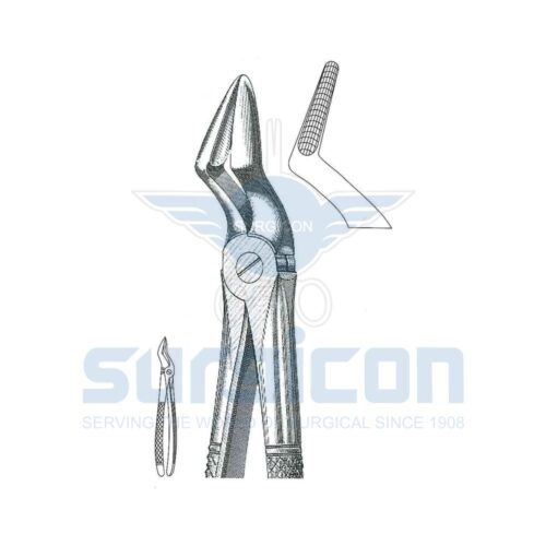 Cleste stomatologic SD-0447-52 Rădăcini superioare și canini cu ciocul mai lat