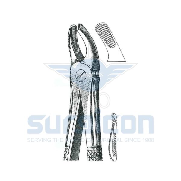 English-Pattern-Extraction-Forcep-SD-0487-95_1.jpg Cleste stomatologic SD-0487-95 Pentru molarii superiori stângi