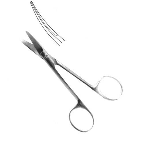 Foarfece chirurgicale, pentru copii virf bont, lamele scurte 125 mm	Н-65