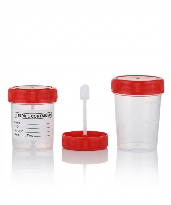 Colector pentru mase fecale 60ml și urină 120 ml (steril)