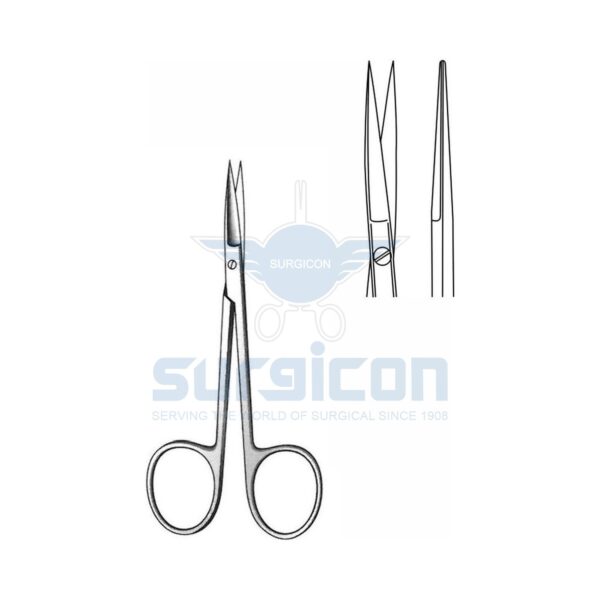 Iris-Fine-Operating-Scissor-J-22-208.jpg Foarfece Oftalmice Iris-Fine 105 mm,ascutit, plat, drept J-22-208