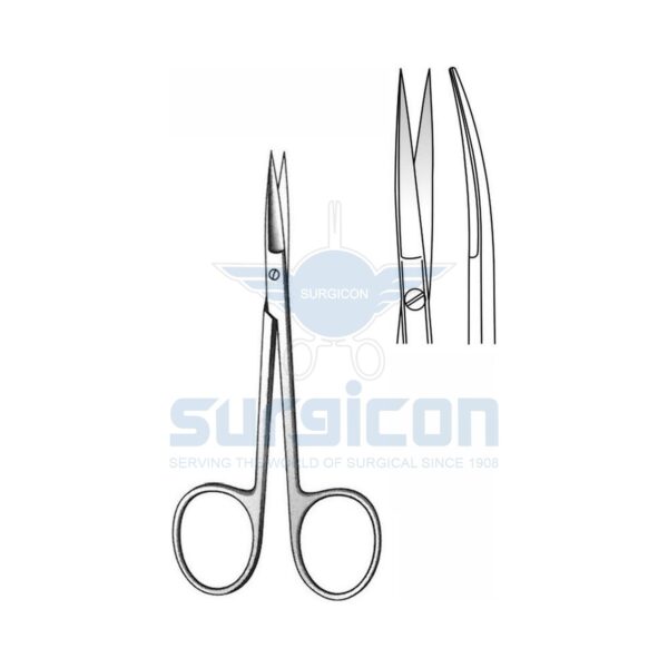 Iris-Fine-Operating-Scissor-J-22-210.jpg Foarfece Oftalmice Iris-Fine 105 mm, ascutit, curb, plat,J-22-210