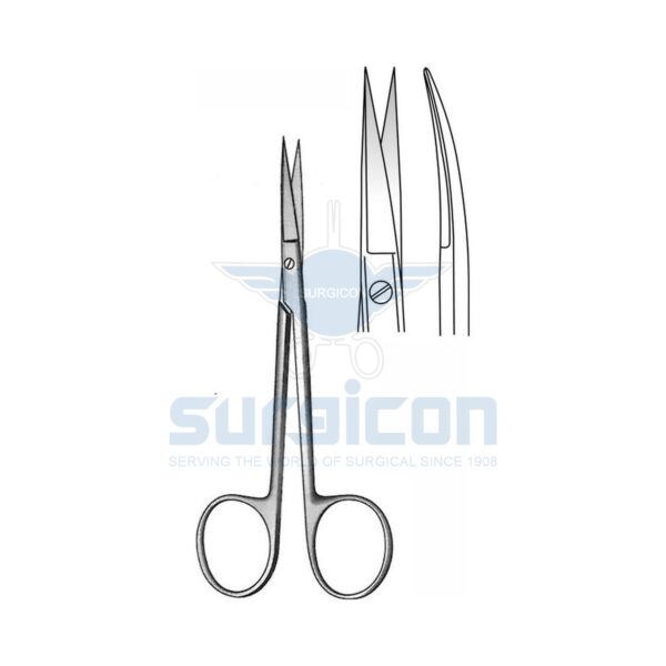 Iris-Scissor-J-22-581.jpg Foarfece Oftalmice Iris-Fine 115 mm, ascutit, curb,rotund, J-22-581