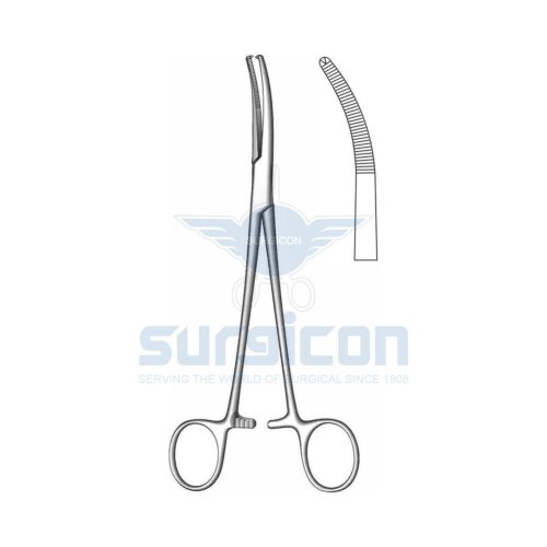 Mikulicz-Peritoneal-Forcep-J-17-285.jpg Pensă cu cremaliera pentru albituri J-17-285