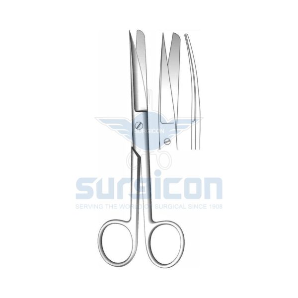 Standard-Operating-Scissor-J-22-034.jpg Foarfece cu 1 vîrf ascutit, 1 bond încovoiat 145mm, J-22-034 H-3-1