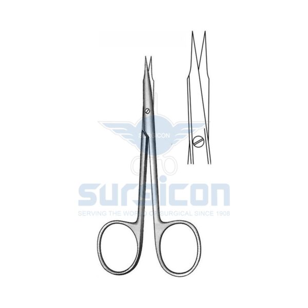 Foarfece oftalmic virf ascutit, drept 110mm J-22-215