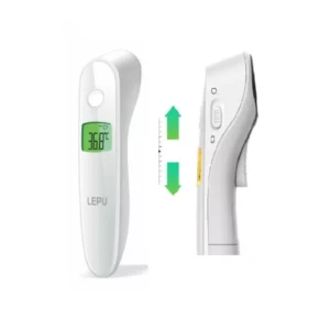 Termometru medical cu infrarosu (fara atingerea corpului) 1 Termometru infraroșu multifuncțional pentru măsurarea temperaturii fără contact, cu memorie pentru 32 măsurări, ecran color retroiluminat, alarmă, indicator laser și oprire automată.